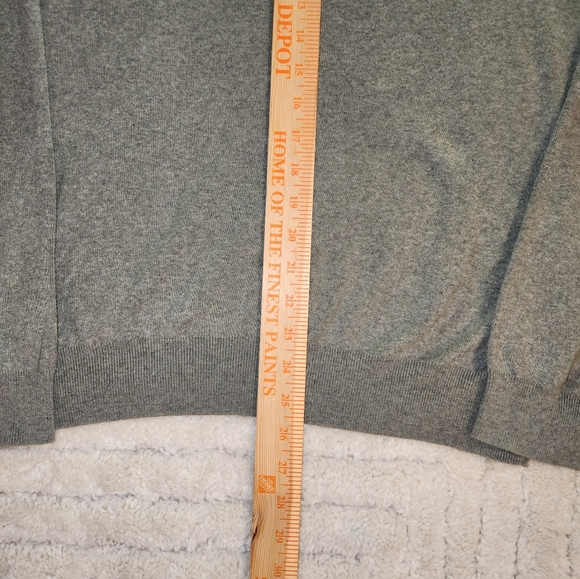 Polo Ralph Lauren 100% Pima Cotton V-Neck Sweater Mens Size Large Gray Jumper - Picture 8 of 9